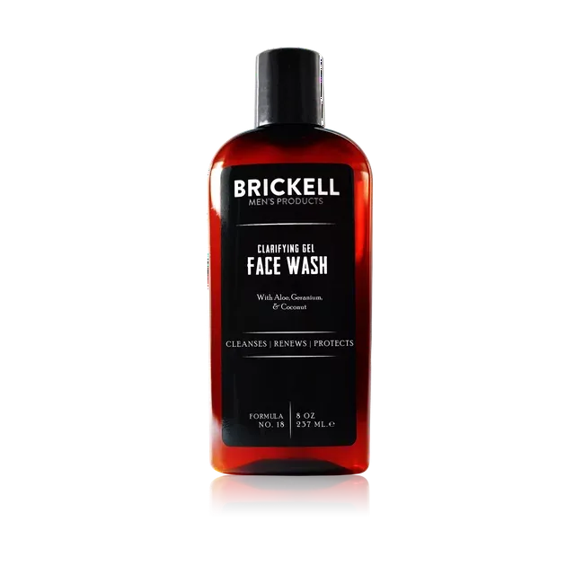 Brickell Men&#039;s Clarifying Gel Face Wash for Men, Natural and Organic Rich Daily