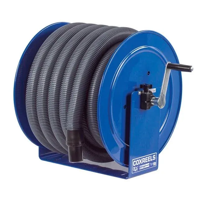 Coxreels V-117-850, Vacuum Only Direct Crank Rewind Reel: 1 1/2&#034;-2&#034;x50&#039;