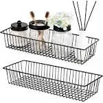 Farmhouse Decor Metal Wire Storage Organizer Bin Basket2 Pack Rustic Toilet Pa