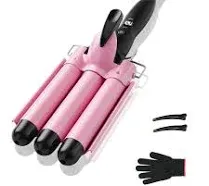 Top4ever 3 Barrel Curling Iron Hair Crimper