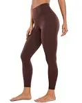 CRZ Yoga Womens Butterluxe High Waisted Double Seamed Yoga Leggings 25" Taupe / XL