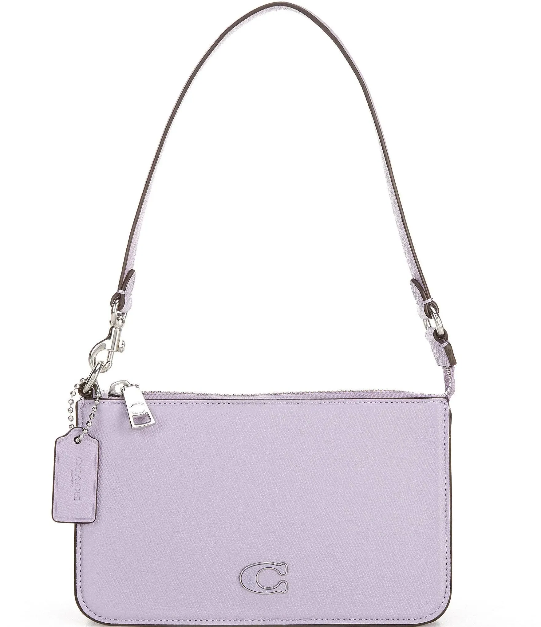 Coach Pouch Bag in Cross Grain Leather - Soft Purple