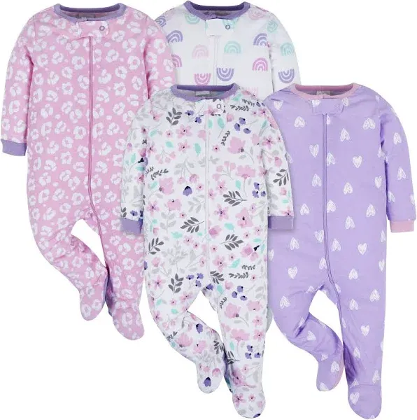 Onesies Gerber Baby girls Sleep 'n Play Footed Pajamas