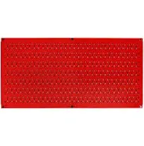 16in x 32in Horizontal Gray Metal Pegboard Tool Board Panel