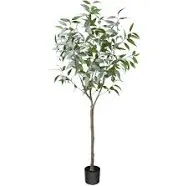 OAKRED Artificial Eucalyptus Tree Tall Fake Eucalyptus Plants Large Faux Trees Artificial Silk Plants for Home Decor Indoor Outdoor Office Gift