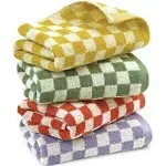 Jacquotha Hand Towels for Bathroom 4 Pack Cotton Face Towels Soft Absorbent for Spa Bath Gym Kitchen Hand Towel Set Decorative