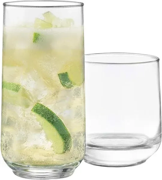 Libbey Ascent 16-Piece Tumbler and Rocks Glass Set