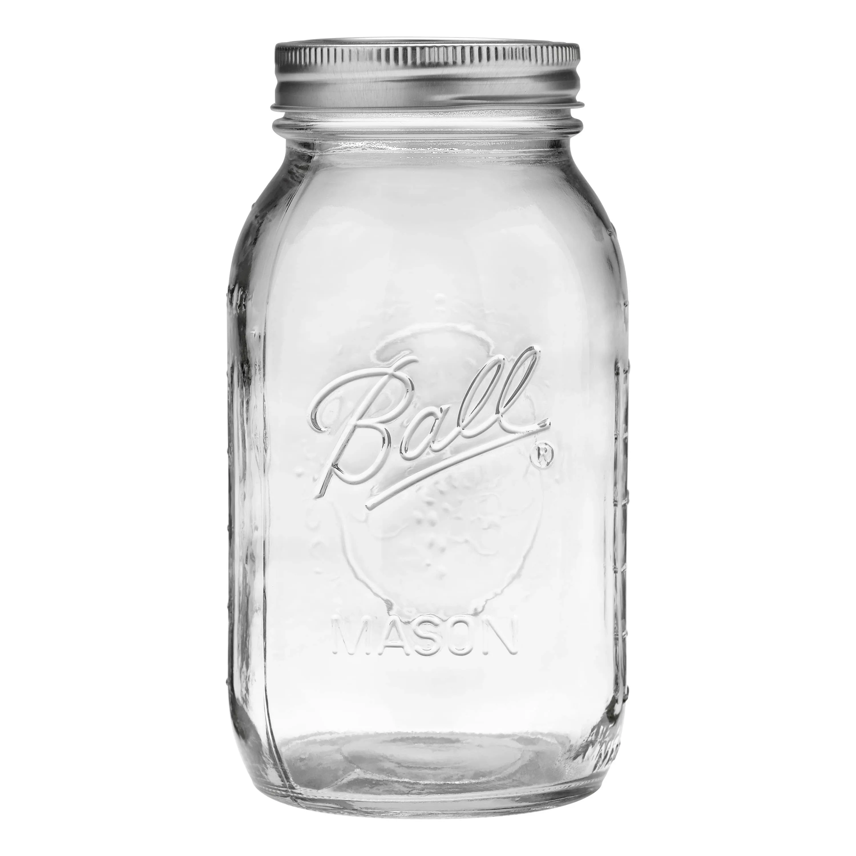 Ball Regular Mouth Mason Jars with Lids, Quart - 12 pack