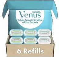 Gillette Venus Womens Razor Blade Refills Venus Extra Smooth 4 Count and Venu...