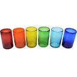 HIGHT QUALITY  Rainbow Colored 14 Oz Drinking Glasses (Set of 6), Recycled 💥