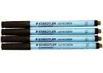 Lumocolor Correctable Pen Fine Point Black Set of Four