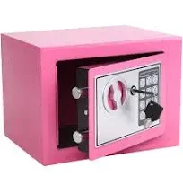 Electronic Deluxe Digital Security Safe Box Keypad Lock Home Office (Pink)