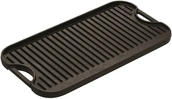 NEW Lodge LPG13 Black Pre-Seasoned Cast Iron Reversible Grill/Griddle