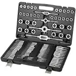 VEVOR Tap and Die Set 110-Piece Include Metric Size M2 to M18 Bearing Steel Taps and Dies Essential Threading Tool for Cutting External Internal