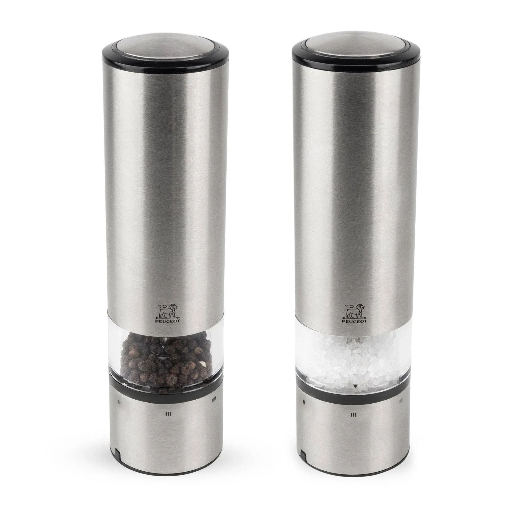 Peugeot Electric Salt & Pepper Mill Set - Stainless (Elis U'select Stainless Steel)