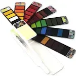 Fan-Pan Watercolor Paint Set 42 Colors Professional Travel Foldable w/ Brush