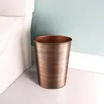 Handcrafted Metal Wastebasket Trash Can for Home Office Bedroom Decorative Wa...