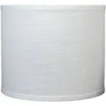 Classic Drum Linen Lamp Shade, Off White, 12"