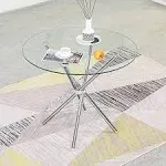 Sheepping Round Glass Dining Table