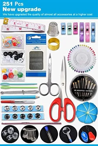 Large Sewing Kit  251 Pcs Premium Sewing Supplies Set