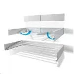 Step Up 40 in Indoor/Outdoor White Retractable Wall Mount Drying Rack