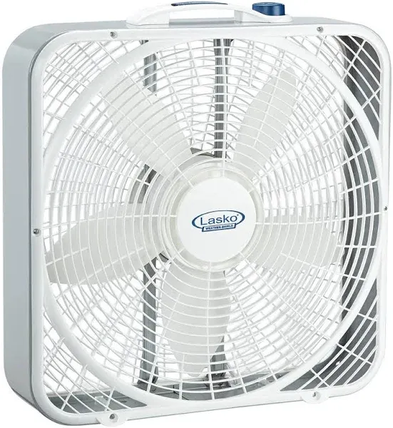 Lasko&reg; Weather-Shield&reg; 20&quot; 3-Speed Box Fan, 22.5&quot;H x 4.75&quot;W x 21.25&quot;D, White