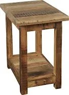 Reclamation Rustic Reclaimed Solid Wood Chairside End Table with Storage Shelf – Jofran 2300-7