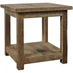 Waltham Reclamation 1-Shelf End Table in Brown