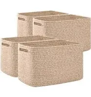 OIAHOMY 4 Pack Storage Baskets for Organizing Cube Storage Bins for Shelves