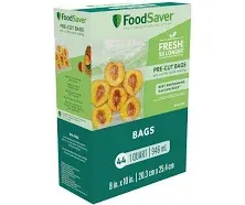 Foodsaver QUART FREEZER Vacuum Bags Only 44 Bags Food Saver And 2 Rolls 11x16