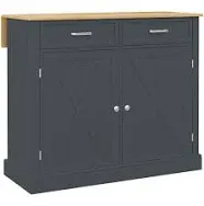 Homcom Kitchen Island with Drop Leaf Kitchen Cart