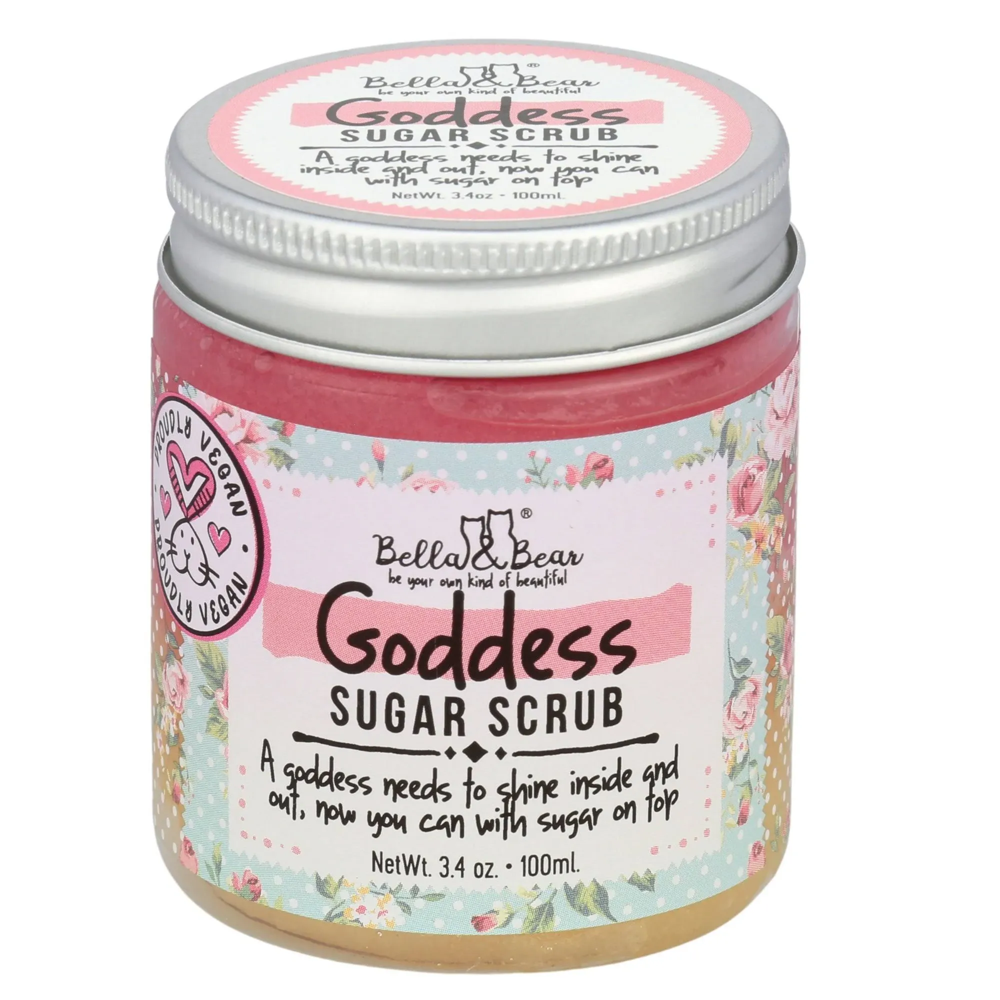 Bella &amp; Bear Goddess Sugar Scrub - Travel Size - Vegan 3.4oz (Travel Size)