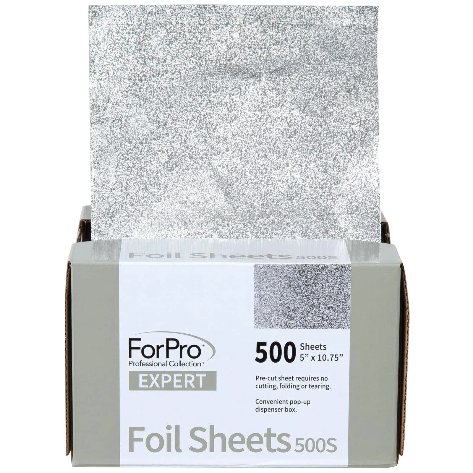 Forpro Expert Embossed Foil Sheets 500S, Aluminum Foil, Pop-Up Foil Dispenser, Hair Foils For Color Application And Highlighting Services, Food Safe, 5A W X 1075A L, 500-Count