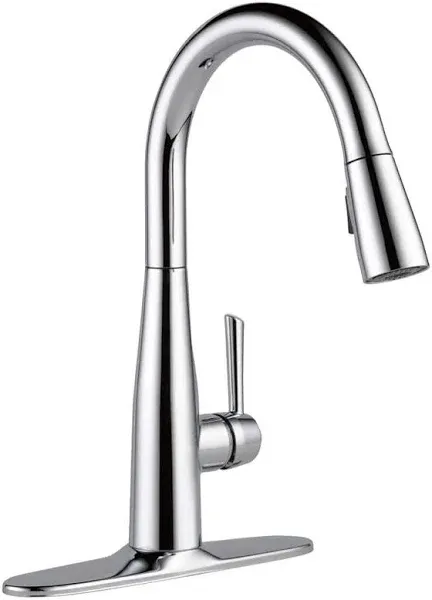 Delta 9913-DST Essa Chrome Single Handle Pull-Down Bar / Prep Faucet