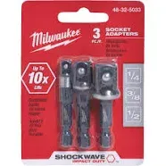 Milwaukee Shockwave Socket Adapter Set 48-32-5033