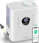 Homvana Smart Humidifier for Bedroom Large Room, 6.5 L Warm &amp; Cool Mist Humid...