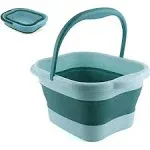 Collapsible Foot Bath Soak Tub with Handle, Portable Feet Spa Soaking Basin Bucket with Massage Acupoint for Washing Soaking Feet