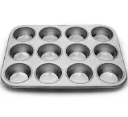 Fox Run 12 Cup Stainless Steel Muffin Pan