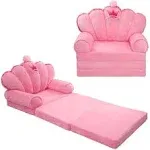 Kids Couch Fold Out,Foldable Kids Sofa Toddler for Bedroom,Toddle<wbr/>r Couch Bed for