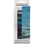 Sennelier Extra-Soft Half-Pastel 6 Stick Set Emerald Sea