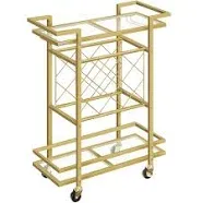 MAHANCRIS 3 Tier Glass Bar Cart