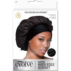 Evolve Evolve Satin Wide Edge Bonnet Black