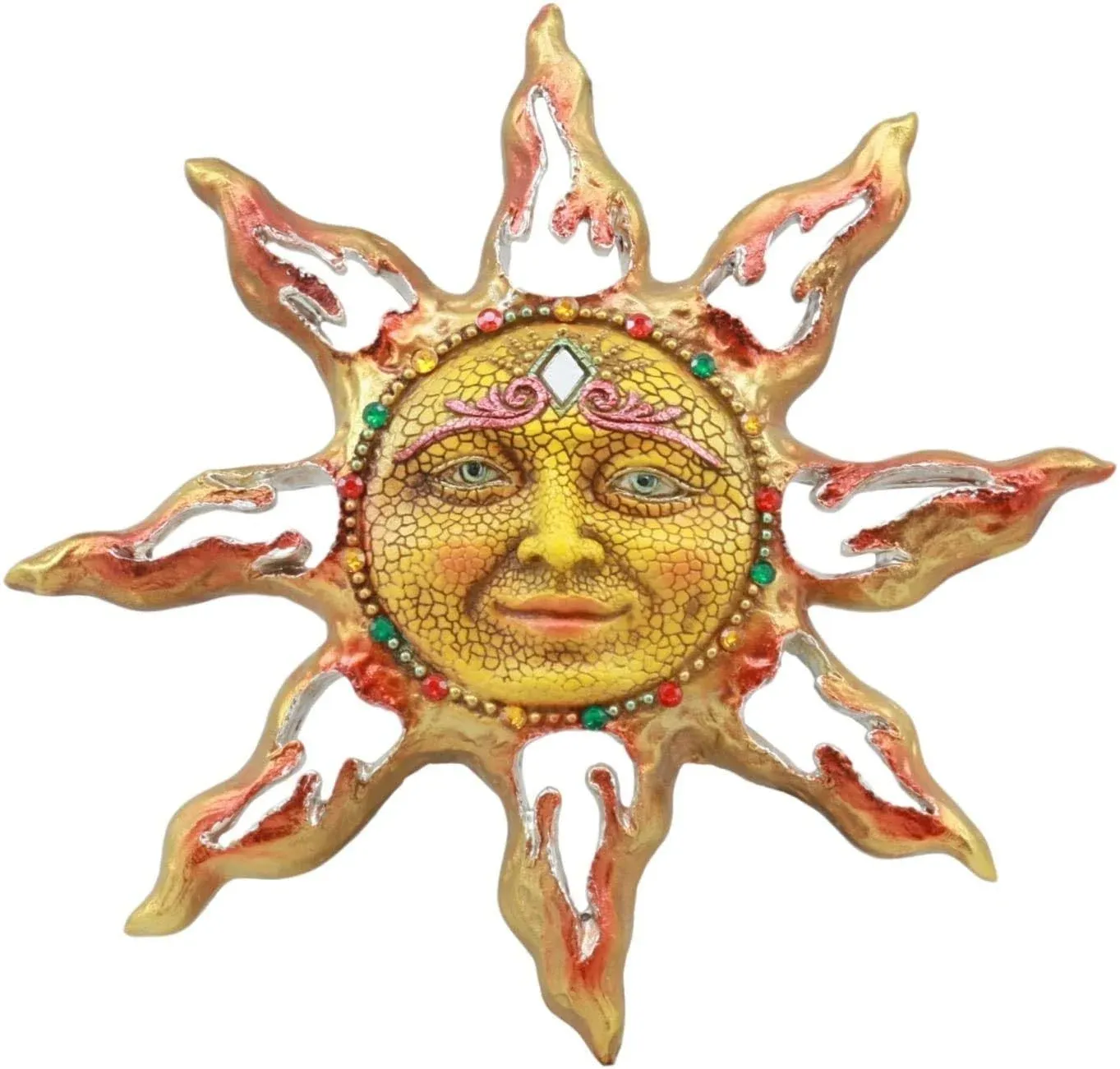 Ebros Mosaic Celestial Solar Radiant Surya Sun God Wall Decor 11&#034;Wide Plaque