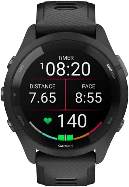 Garmin Forerunner 265S Advanced Multisport Touchscreen Smartwatch, Whitestone | Heart Rate Monitor, Training Stats, Daily Suggested Workouts, Up to 15 Day Battery Life with Signature Charging Bundle