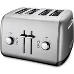 KitchenAid 4-Slice Toaster with Manual High-Lift Lever KMT4115CU - Contour Silver