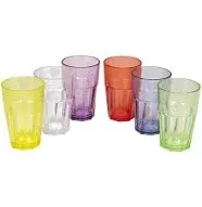 Unbreakable Drinking Glasses Set of 6 - Premium Acrylic Plastic - Dishwasher ...