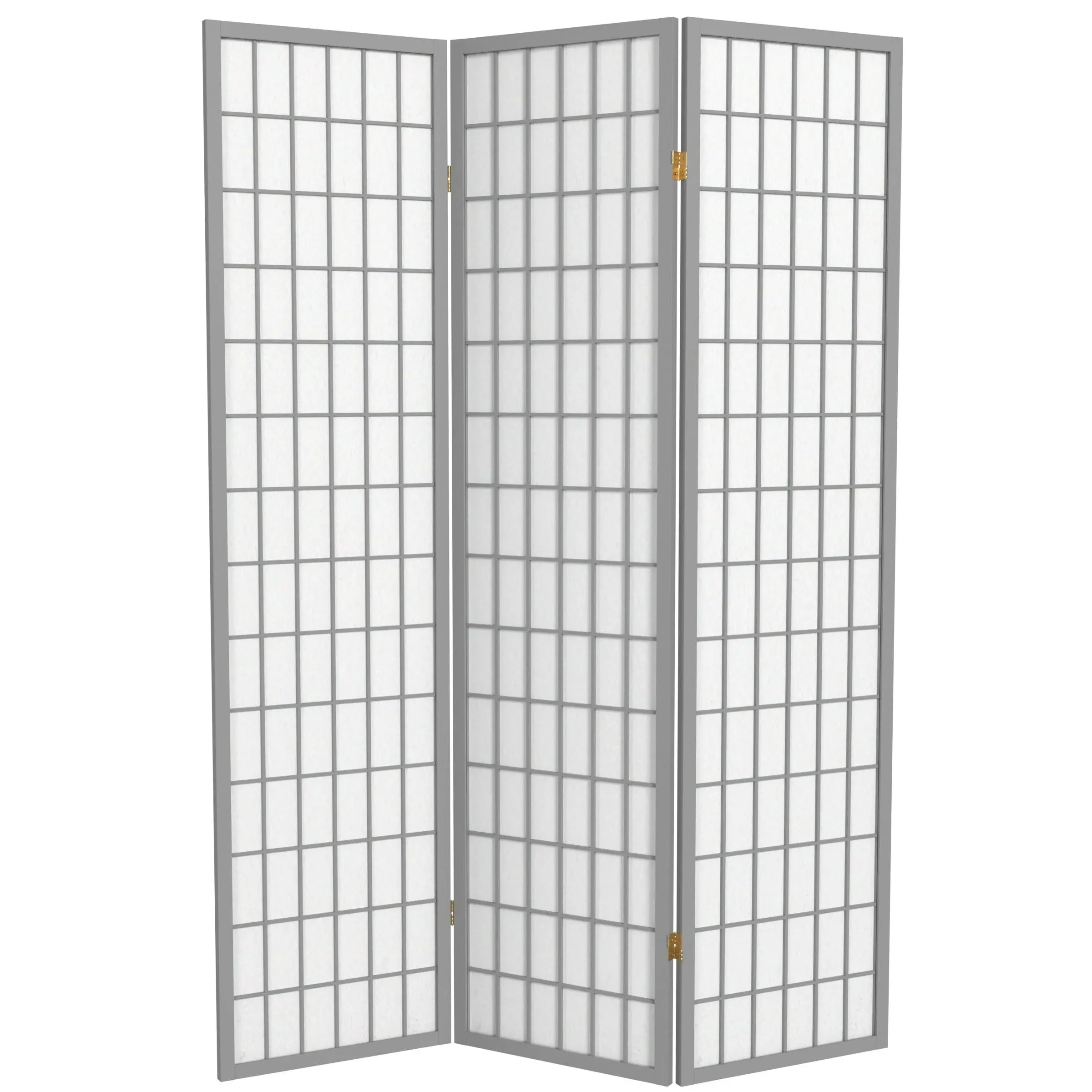 Oriental Furniture 6 ft. Tall Window Pane - Special Edition - Grey - 3