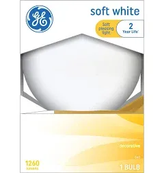 GE Globe Bulb G40 100W White