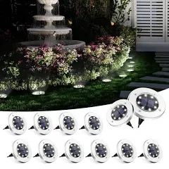 SOLPEX Solar Lights Outdoor Waterproof, 12 Pack Solar Ground Lights, Solar Garden Lights Landscape Lighting for Pathway Driveway Patio Backyard Walkway (Warm White)