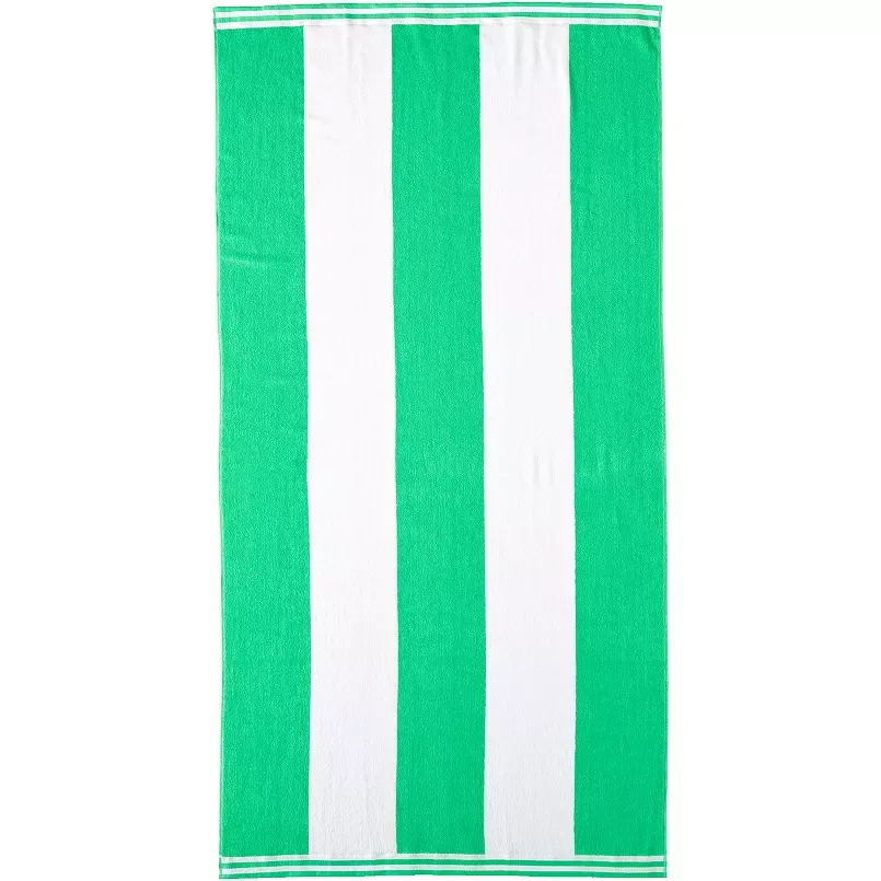 Lands' End Rugby Stripe Beach Towel